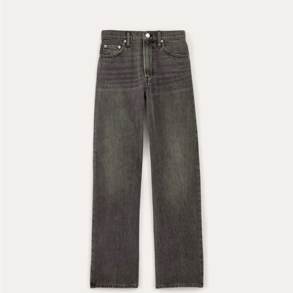 Everlane Cheeky Straight Faded Black Jeans, size 27R